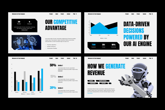 人工智能科技公司企业品牌宣传PPT模板 - PPT派