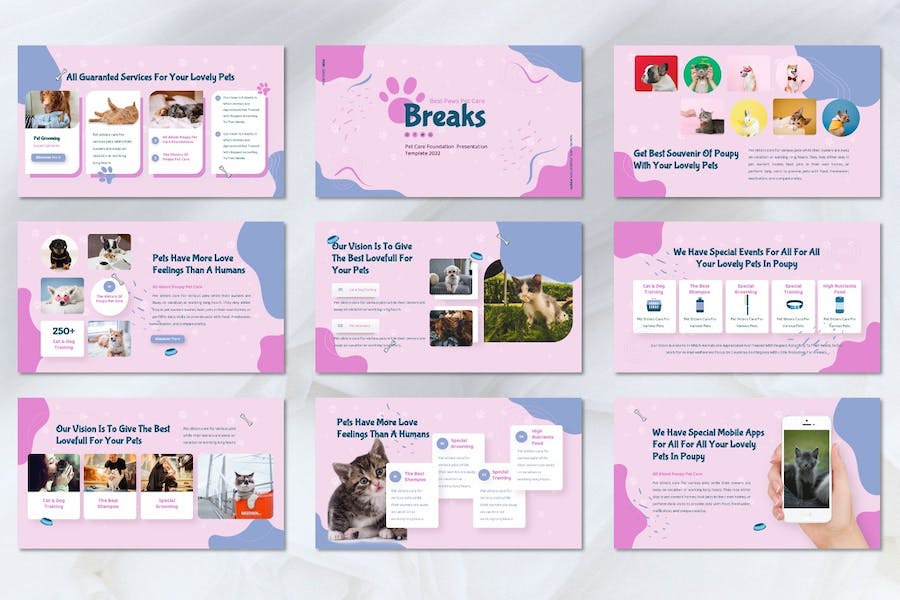 宠物护理服务推广宣传Keynote模板 - PPT派