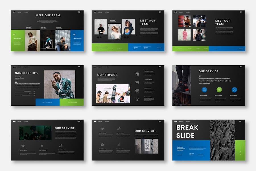 深色创意品牌策划方案Keynote模板 - PPT派