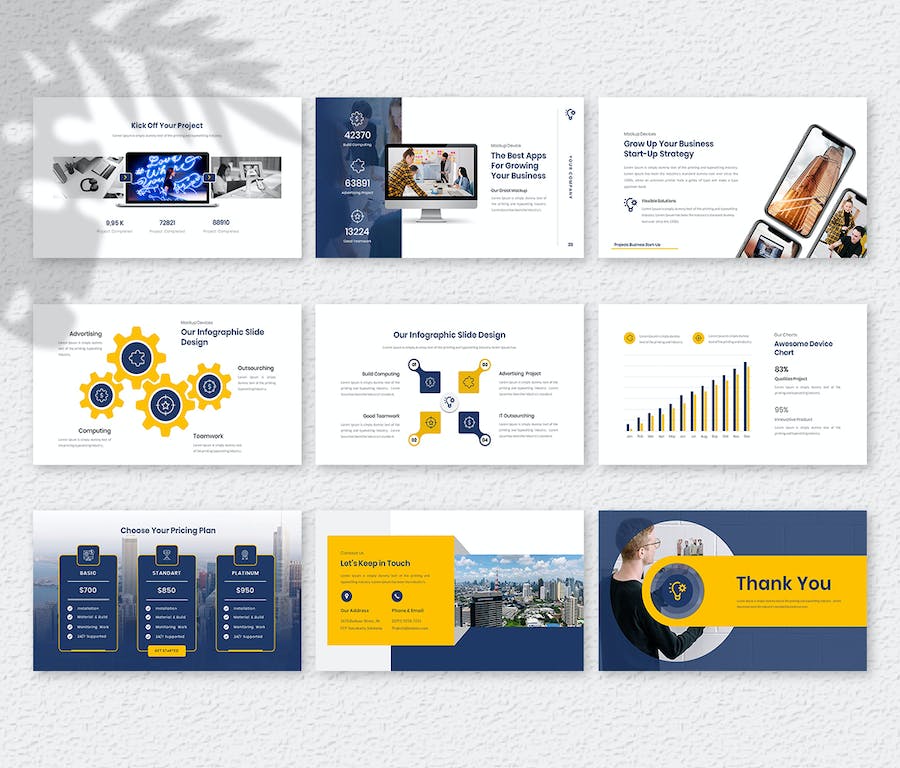 创意商务项目策划展示PPT模板 - PPT派