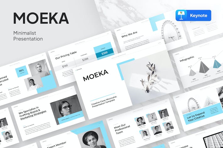 极简风格商务展示Keynote模板 - PPT派