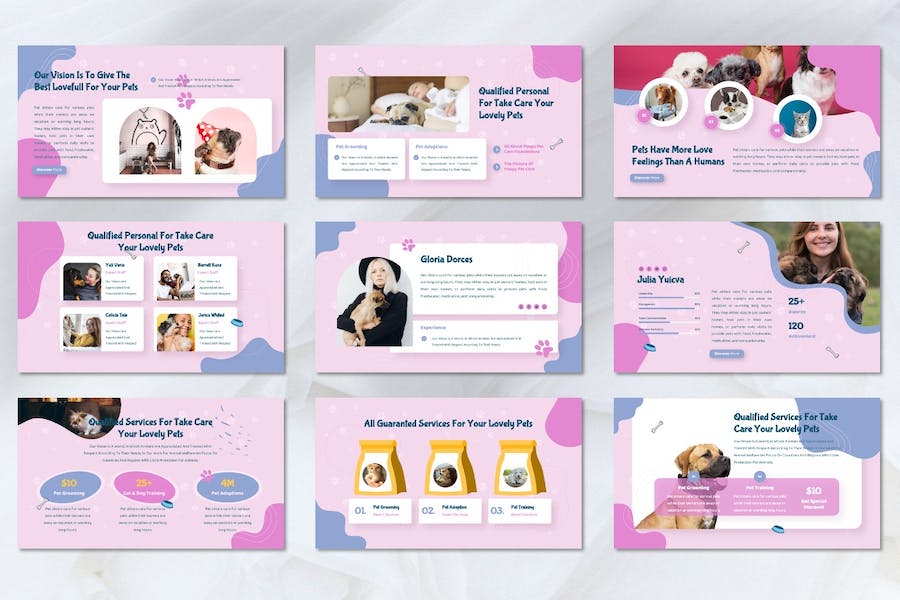 宠物护理服务推广宣传Keynote模板 - PPT派