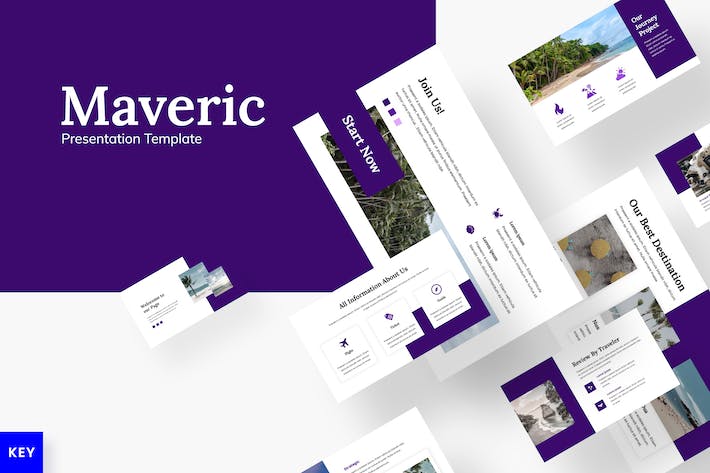 创意设计公司紫色商业提案路演Keynote模板 - PPT派