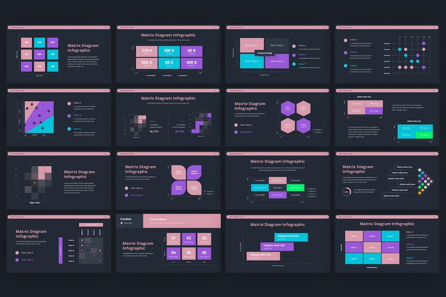 Matrix-diagram-professional-powerpoint-template - PPT派