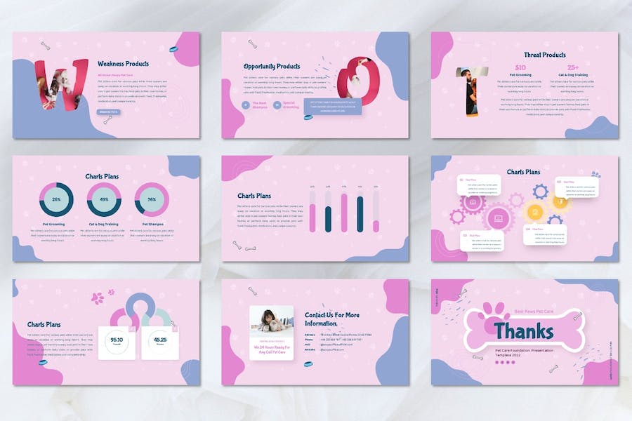 宠物护理服务推广宣传Keynote模板 - PPT派