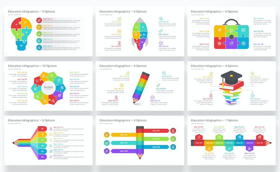 教育信息图表知识传播Keynote模板 - PPT派