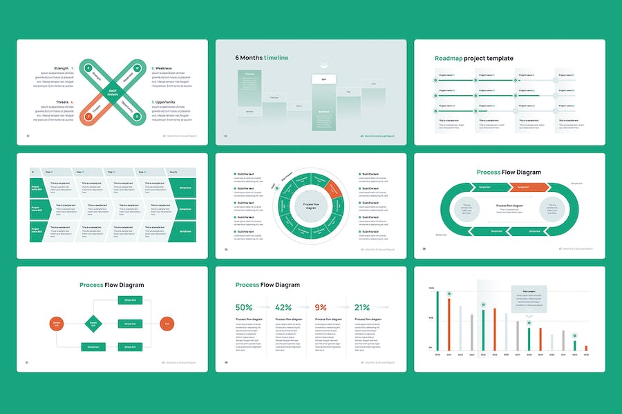 月度年度财务报告PPT模板 - PPT派