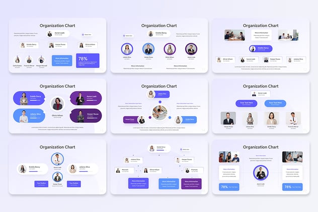 企业组织架构图设计PPT模板 - PPT派