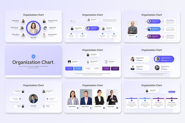 企业组织架构图设计PPT模板 - PPT派