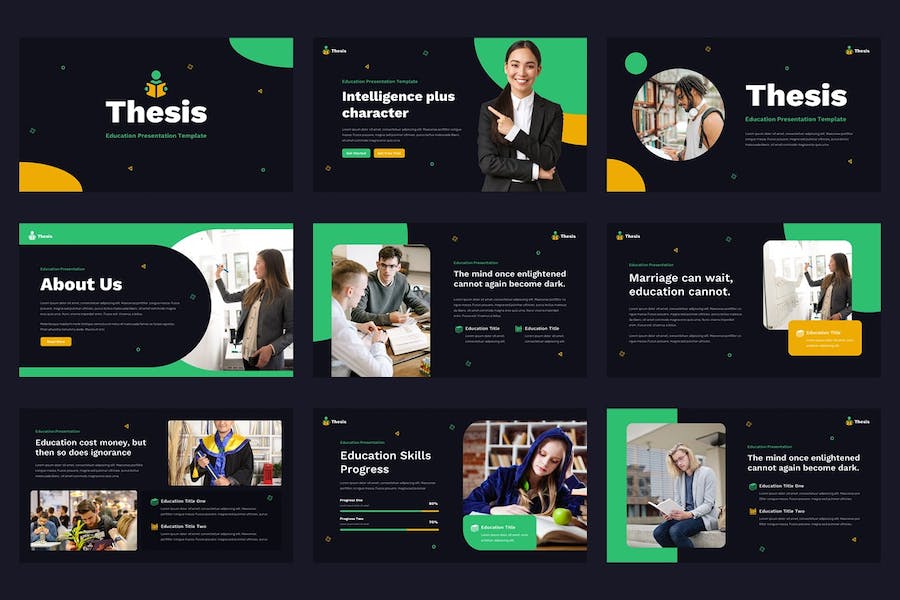 论文教育学术讲述方案Keynote模板 - PPT派