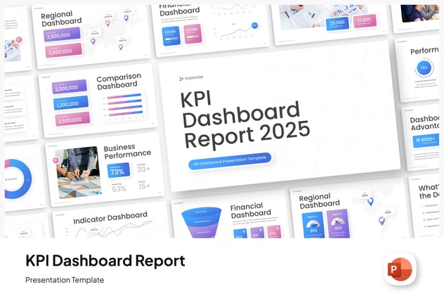 KPI业绩指标报告数据展示PPT模板 - PPT派