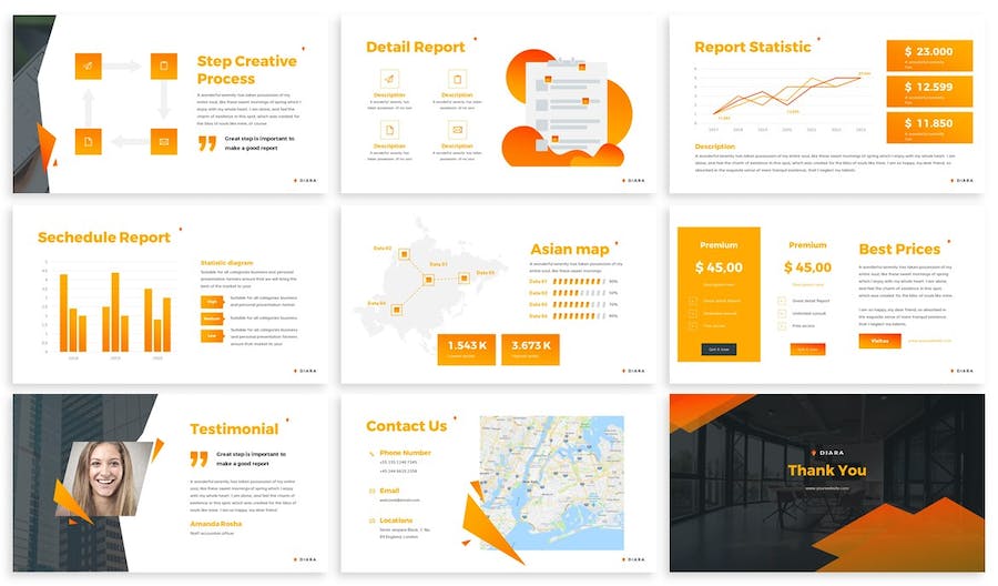 年度报告统计分析展示PPT模板 - PPT派