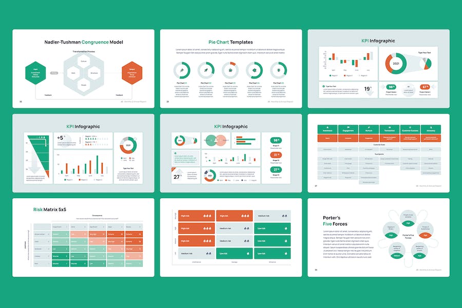 月度年度财务报告PPT模板 - PPT派