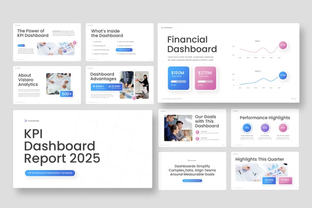 KPI业绩指标报告数据展示PPT模板 - PPT派