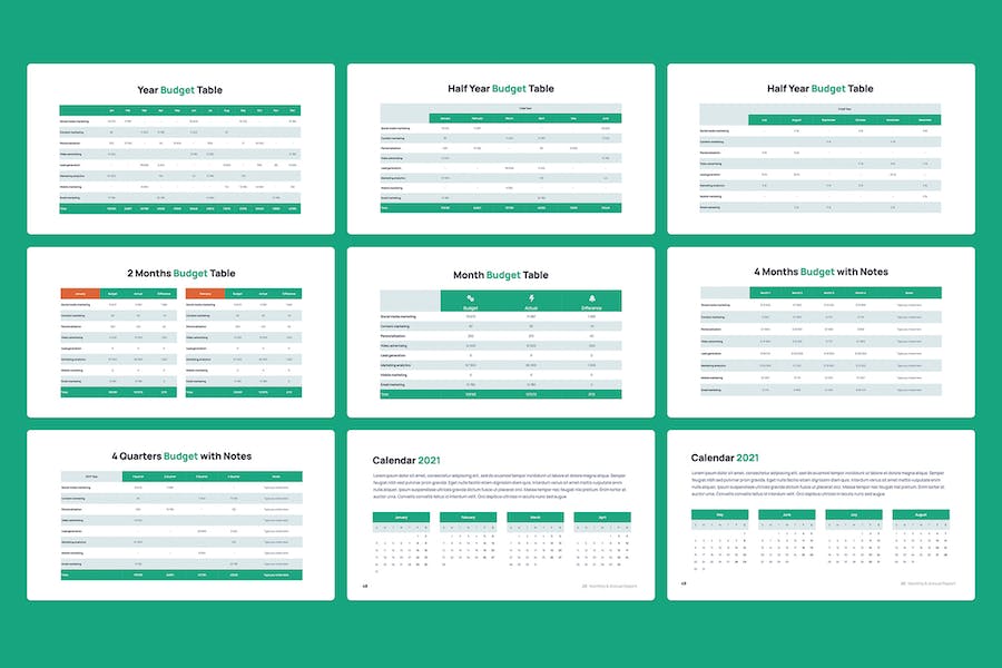 月度年度财务报告PPT模板 - PPT派