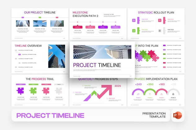 项目时间轴管理规划进度追踪讲述展示PPT模板 - PPT派