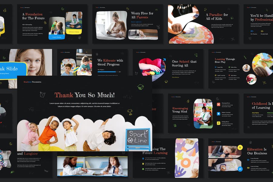 黑板涂鸦讲述展示设计推广PPT模板 - PPT派