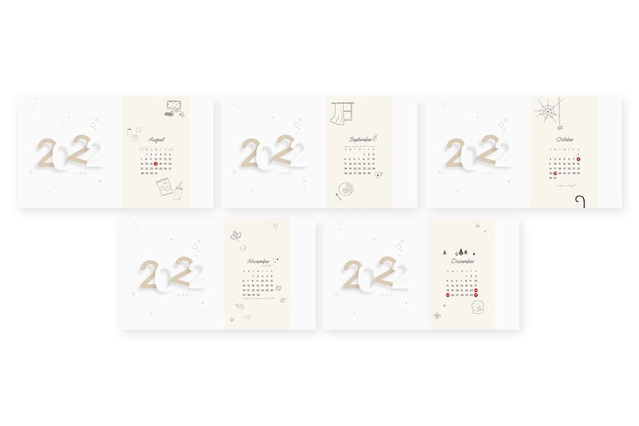 清新简约日程日历Keynote模板 - PPT派