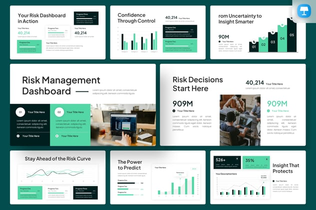 风险管理仪表板监控系统Keynote模板 - PPT派