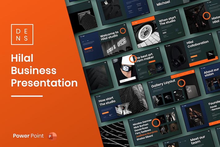 橙色科技商务企业宣传PPT模板 - PPT派