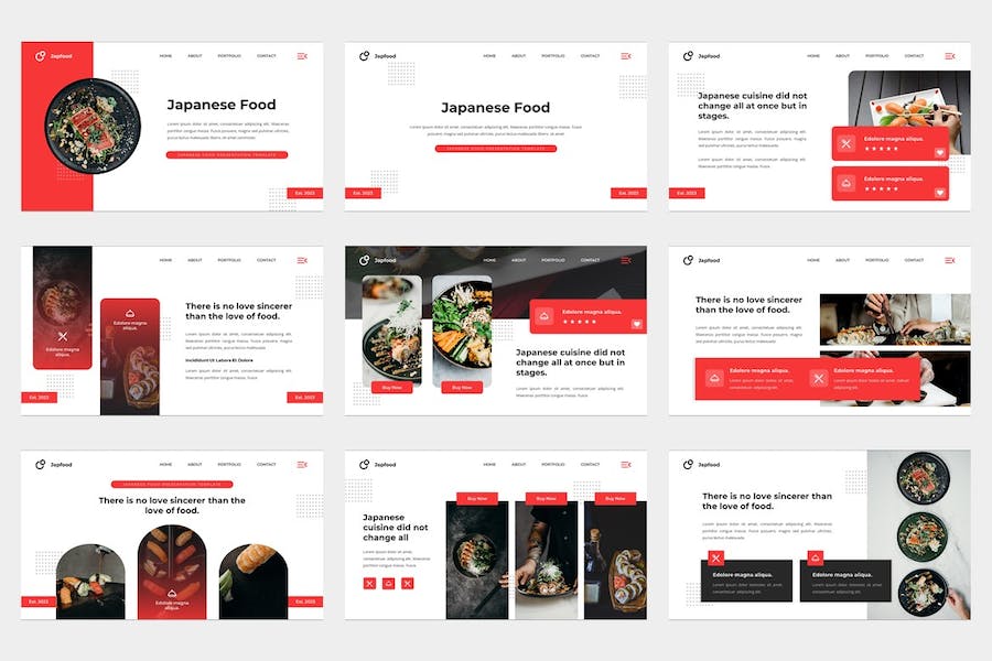 日本食品日式料理主题Keynote演讲 - PPT派