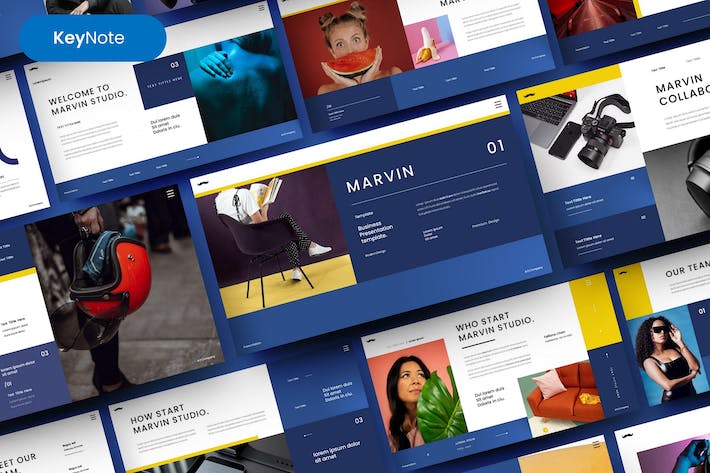 欧美商务风主题演讲展示Keynote模板 - PPT派