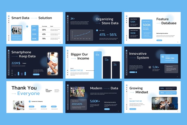 业务数据库信息管理系统PPT模板 - PPT派