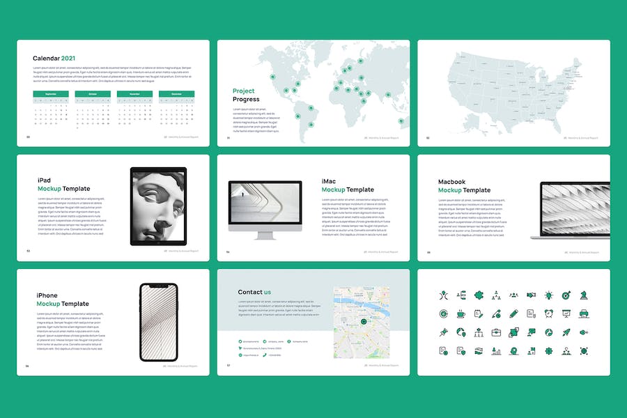 月度年度财务报告PPT模板 - PPT派