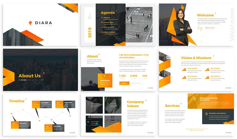 年度报告统计分析展示PPT模板 - PPT派