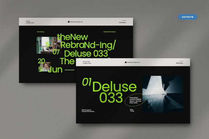 绿黑创意风企业简介展示Keynote模板 - PPT派