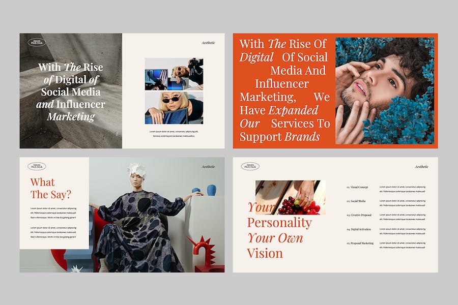 极简美学设计风格展示创意应用方案PPT模板 - PPT派