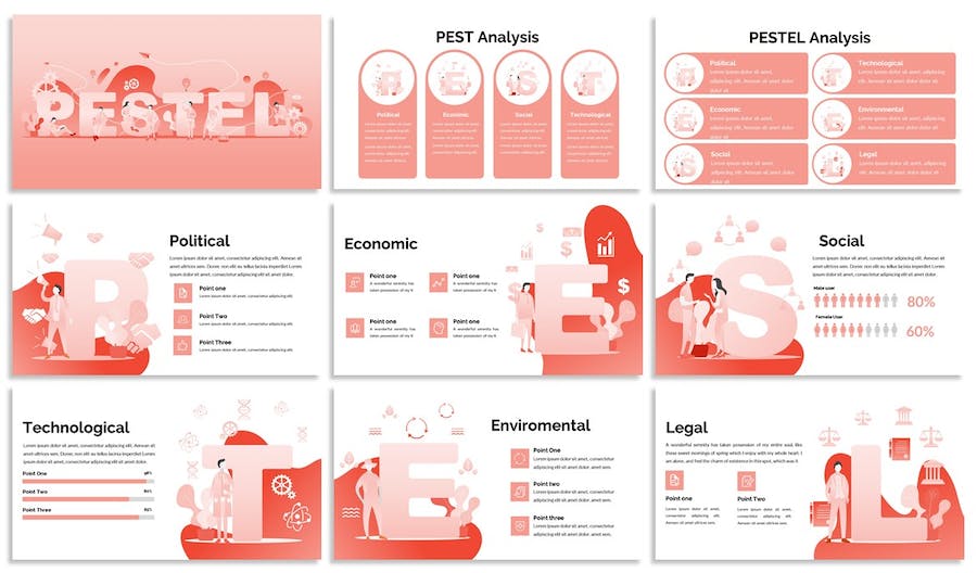 粉彩设计艺术风格插画PPT模板 - PPT派
