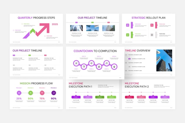 项目时间轴管理规划进度追踪讲述展示PPT模板 - PPT派