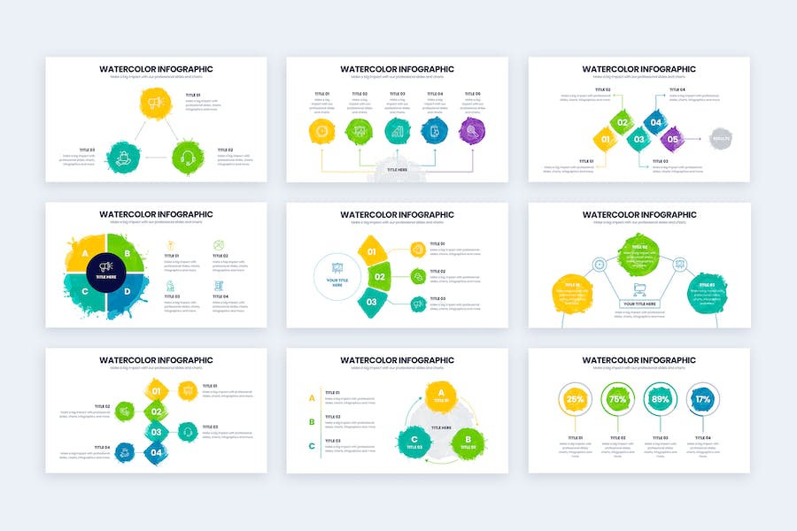 艺术设计水彩创意展示Keynote模板 - PPT派