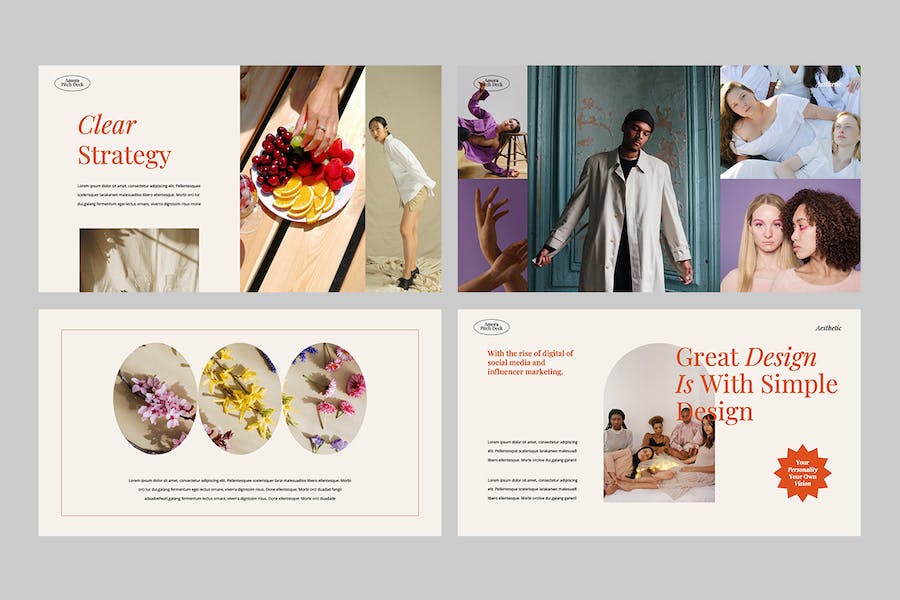 极简美学设计风格展示创意应用方案PPT模板 - PPT派