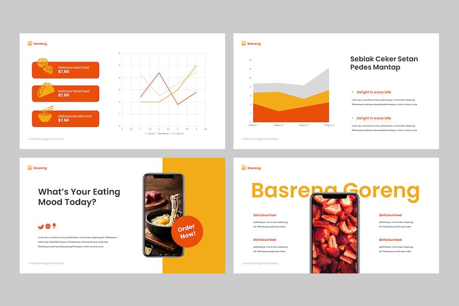 餐饮食品商业营销推广PPT模板 - PPT派