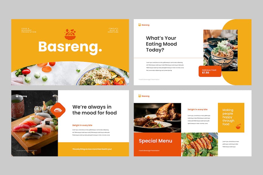 餐饮食品商业营销推广PPT模板 - PPT派