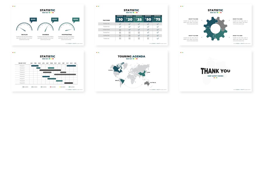 自行车摩托汽车运动品牌营销PPT模板 - PPT派