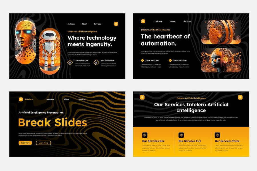 人工智能技术应用讲述装置设备展示PPT模板 - PPT派