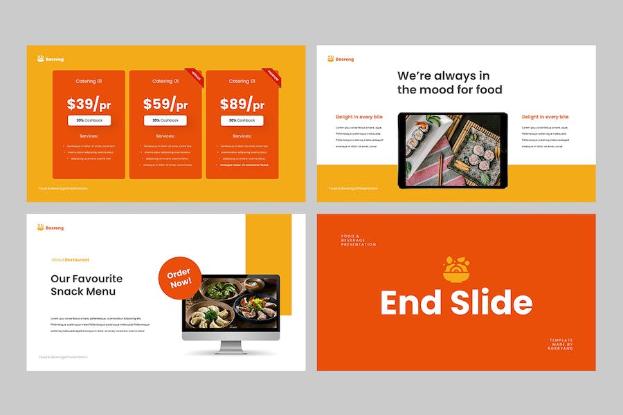 餐饮食品商业营销推广PPT模板 - PPT派