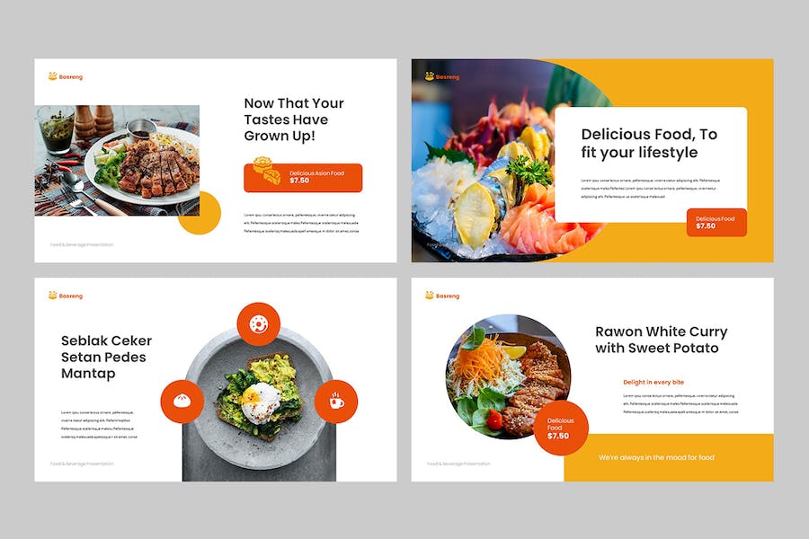 餐饮食品商业营销推广PPT模板 - PPT派