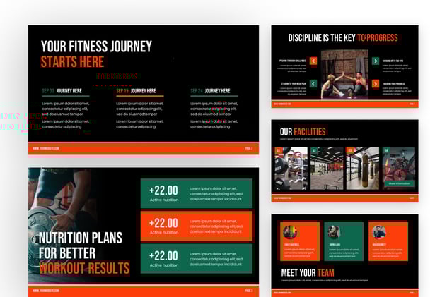 体育运动健身房品牌推广PPT模板 - PPT派
