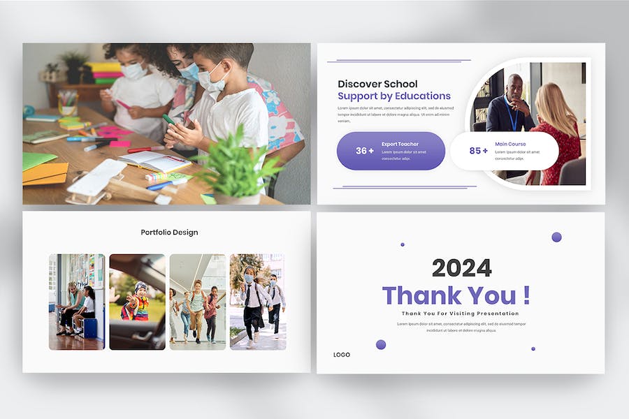 教育课程设计教学推广知识传播服务展示方案PPT模板 - PPT派