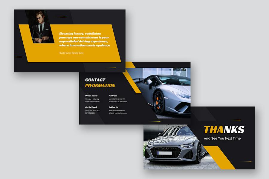 豪华汽车租赁高端出行服务方案PPT模板 - PPT派