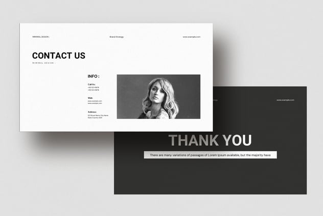 极简时尚品牌战略PPT模板 - PPT派