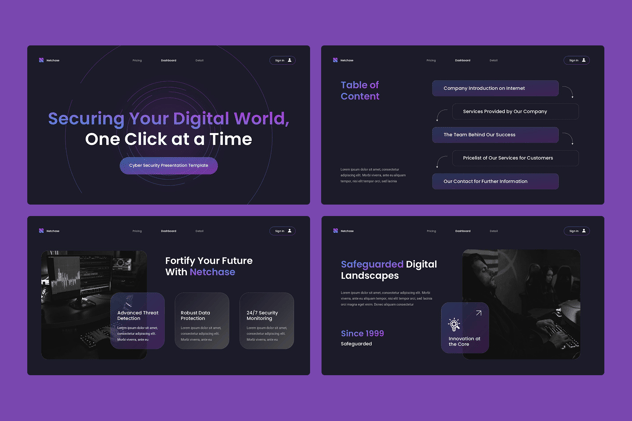 网络安全防护信息保护方案Keynote模板 - PPT派