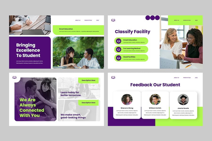 教育分类课程教学大纲设计PPT模板 - PPT派