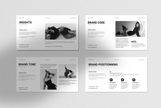 极简时尚品牌战略PPT模板 - PPT派