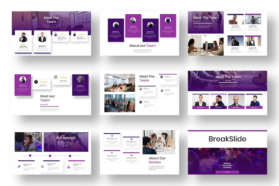 紫色商务企业品牌推广宣传Keynote模板 - PPT派