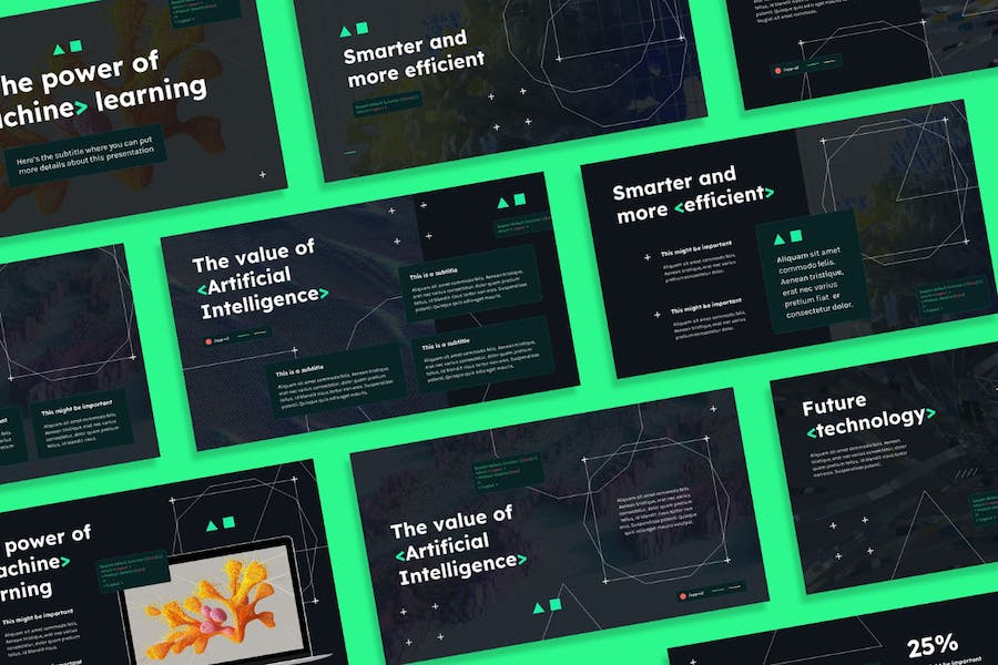 人工智能虚拟现实技术应用PPT模板 - PPT派